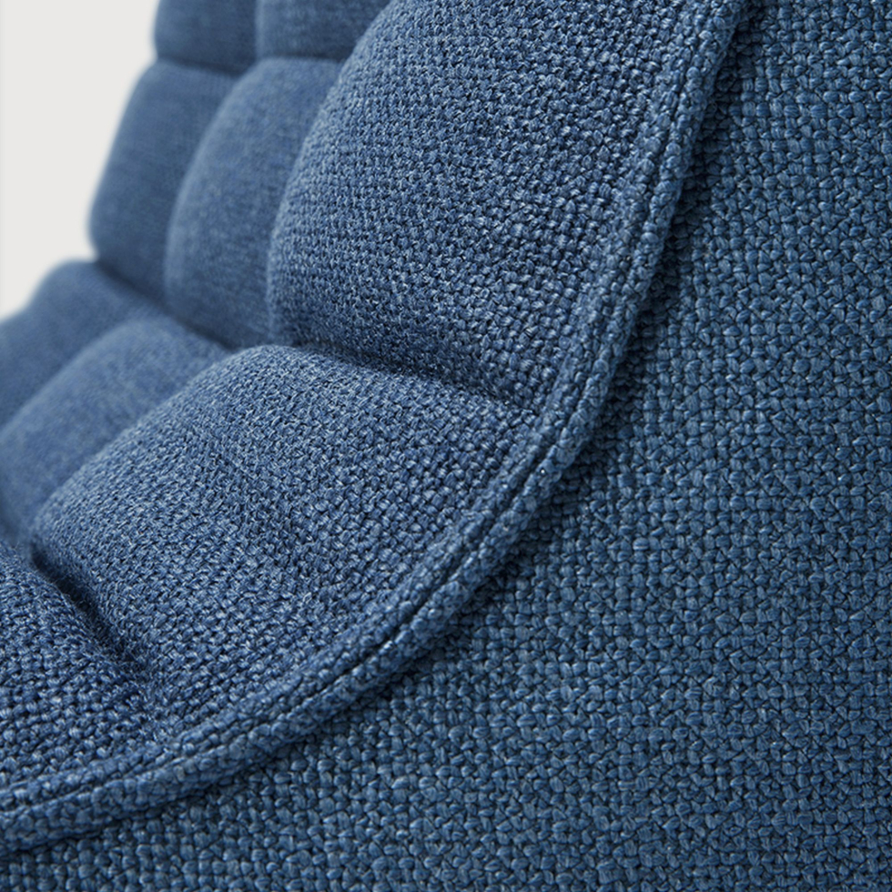 Tapicerowany tkaniną fotel N701 Blue Ethnicraft