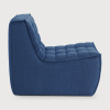 Tapicerowany tkaniną fotel N701 Blue Ethnicraft