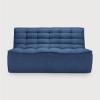 Tapicerowana tkaniną sofa dwuosobowa N701 Blue Ethnicraft