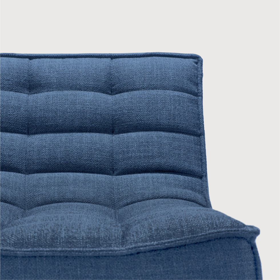 Tapicerowana tkaniną sofa dwuosobowa N701 Blue Ethnicraft