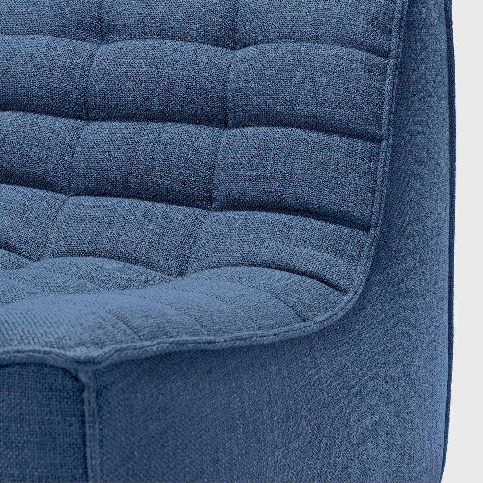Tapicerowana tkaniną sofa dwuosobowa N701 Blue Ethnicraft