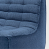 Tapicerowana tkaniną sofa dwuosobowa N701 Blue Ethnicraft
