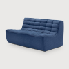 Tapicerowana tkaniną sofa dwuosobowa N701 Blue Ethnicraft