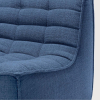 Tapicerowana tkaniną sofa trzyosobowa N701 Blue Ethnicraft