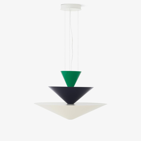 Lampa wisząca Gio LN15 Signal Green, Deep Blue & Ecru White &Tradition
