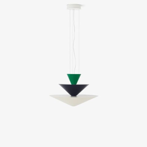 Lampa wisząca Gio LN14 Signal Green, Deep Blue & Ecru White &Tradition