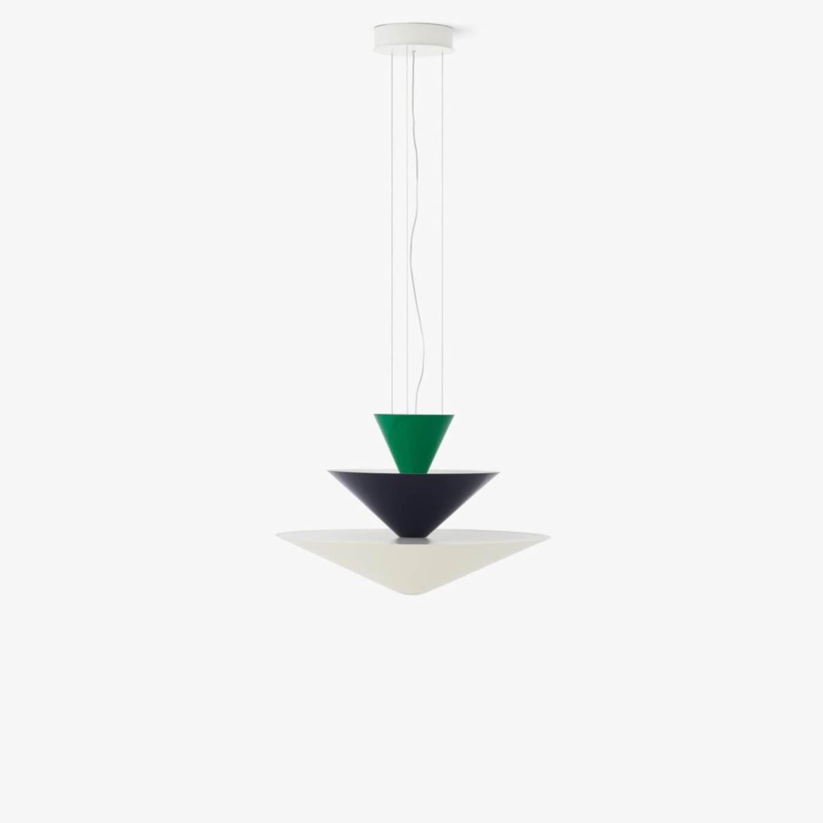 Lampa wisząca Gio LN14 Signal Green, Deep Blue & Ecru White &Tradition