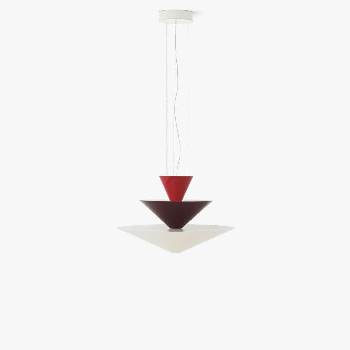 Lampa wisząca Gio LN14 Vermilion Red, Dark Burgundy & Ecru White &Tradition