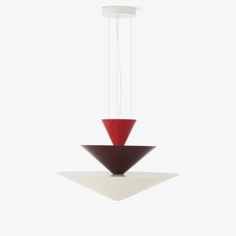 Lampa wisząca Gio LN15 Vermilion Red, Dark Burgundy & Ecru White &Tradition
