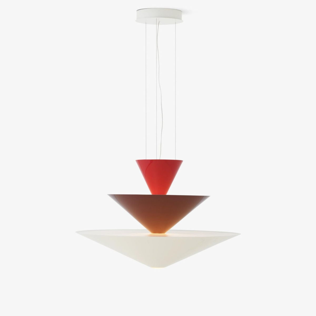 Lampa wisząca Gio LN15 Vermilion Red, Dark Burgundy & Ecru White &Tradition