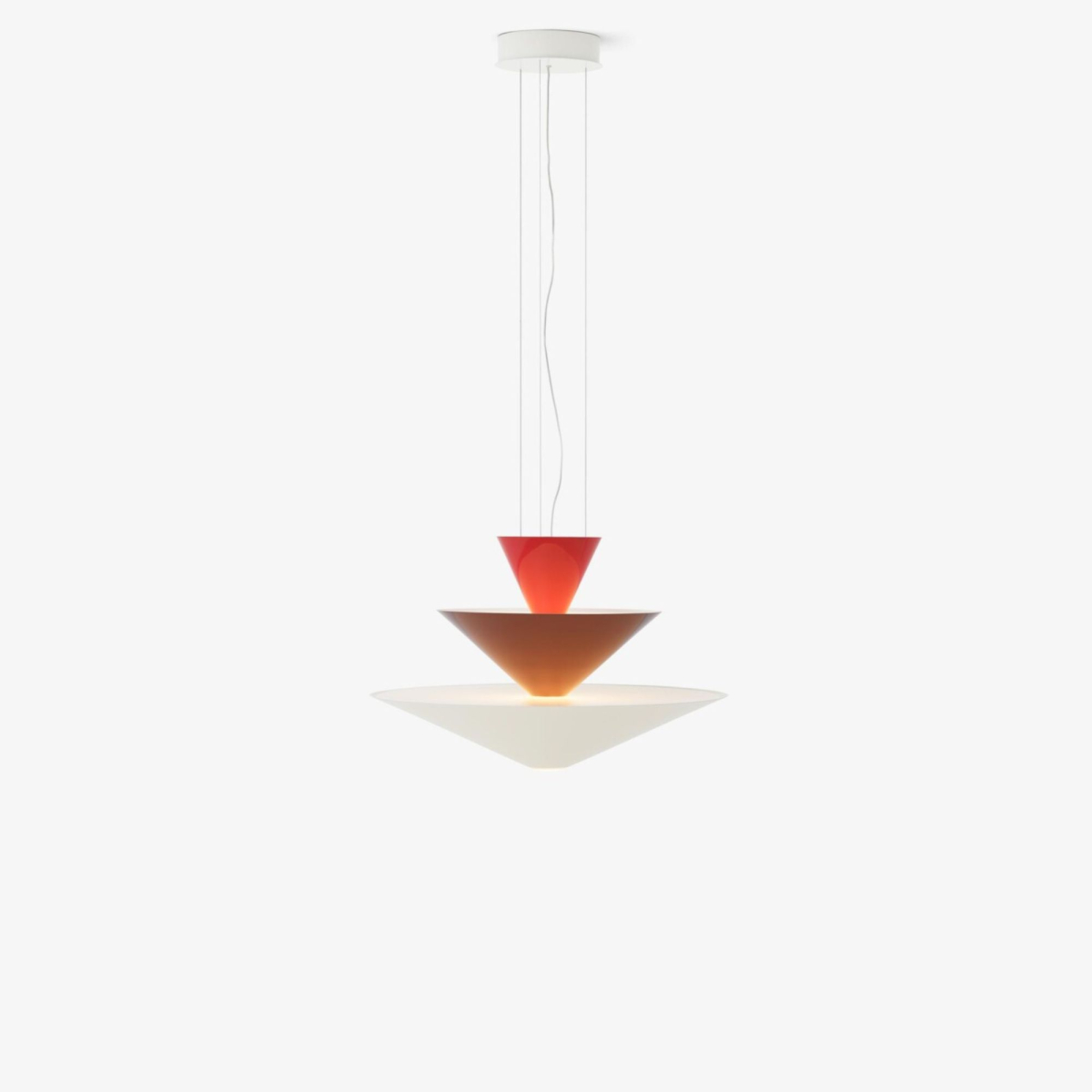 Lampa wisząca Gio LN14 Vermilion Red, Dark Burgundy & Ecru White &Tradition