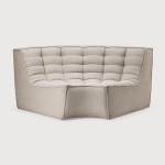 Tapicerowany tkaniną element narożny N701 Beige Round Ethnicraft