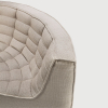 Tapicerowany tkaniną element narożny N701 Beige Round Ethnicraft