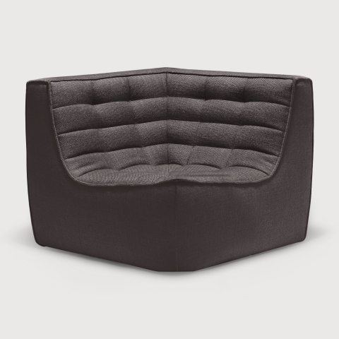 Tapicerowany tkaniną element narożny N701 Dark grey