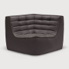 Tapicerowany tkaniną element narożny N701 Dark grey