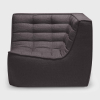Tapicerowany tkaniną element narożny N701 Dark grey