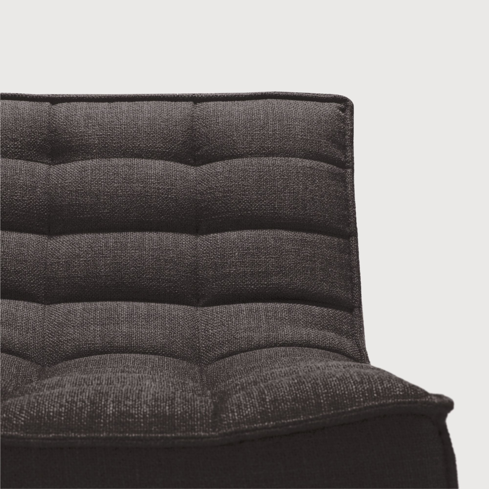 Tapicerowany tkaniną element narożny N701 Dark grey