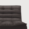 Tapicerowany tkaniną element narożny N701 Dark grey