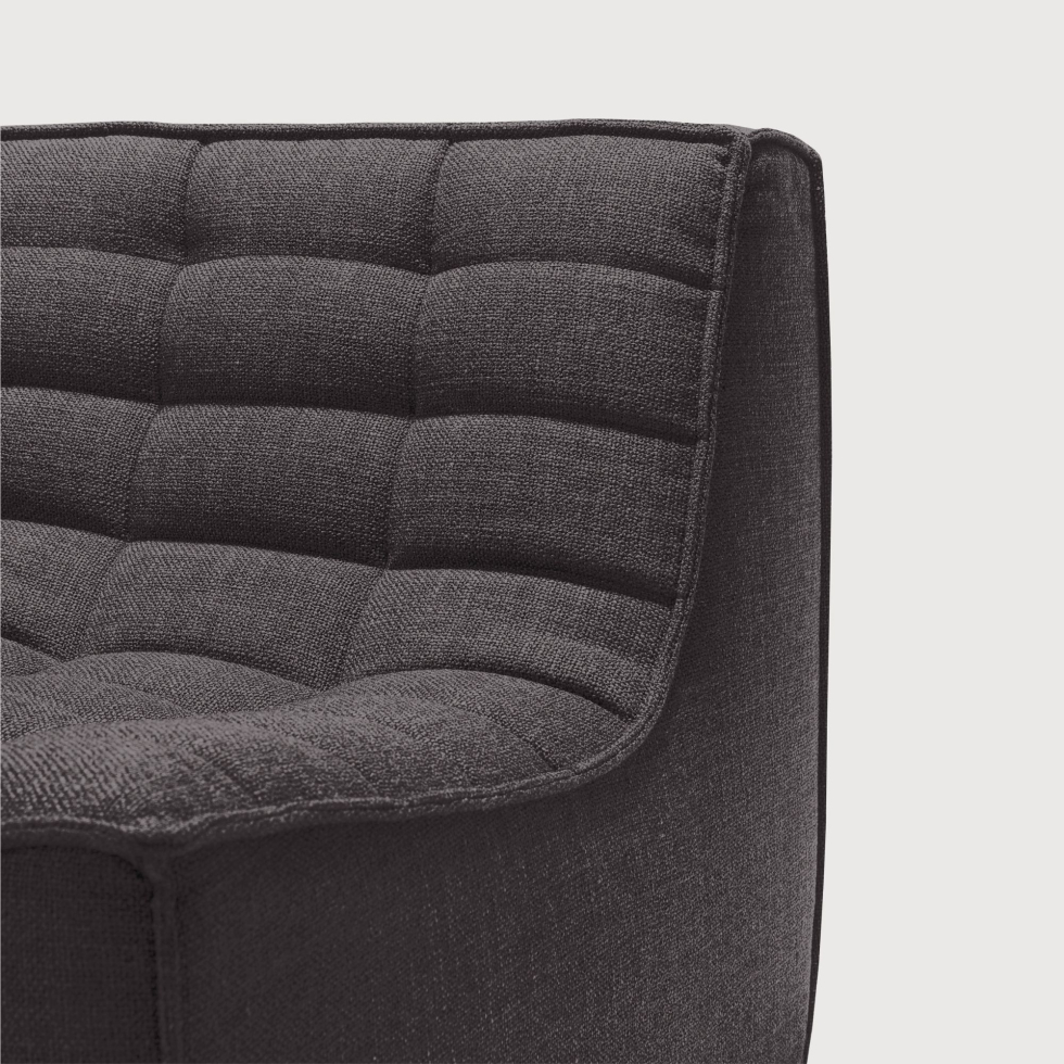 Tapicerowany tkaniną element narożny N701 Dark grey