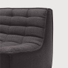 Tapicerowany tkaniną element narożny N701 Dark grey