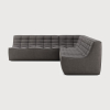 Tapicerowany tkaniną element narożny N701 Dark grey