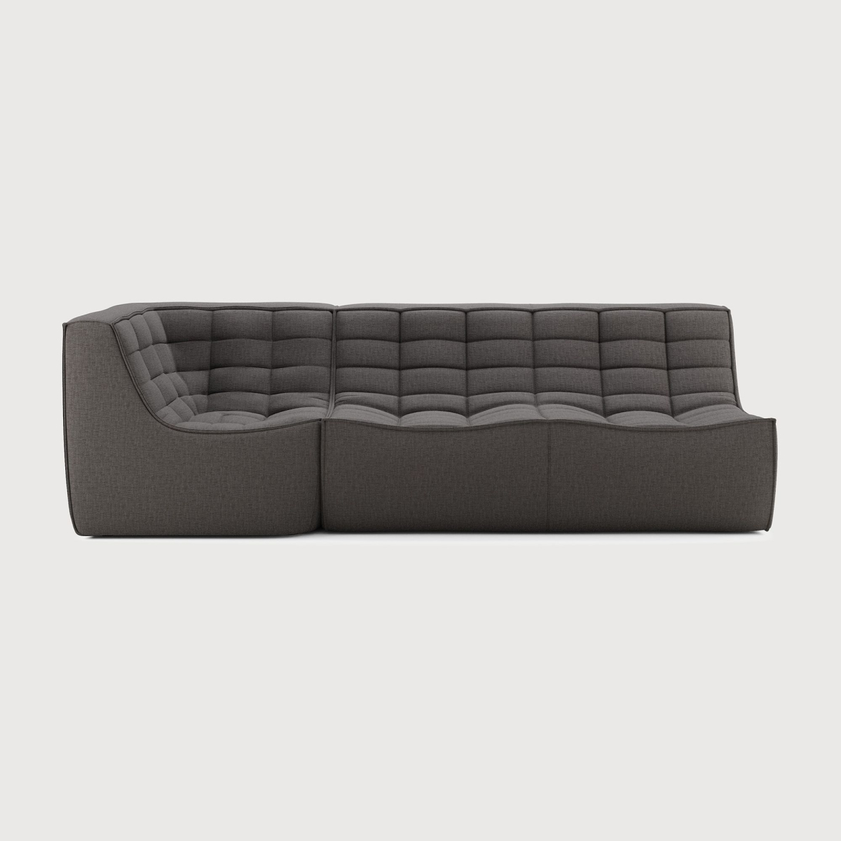 Tapicerowany tkaniną element narożny N701 Dark grey