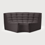Tapicerowany tkaniną element narożny N701 Dark grey Round Ethnicraft