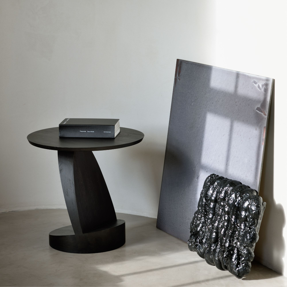 Stolik Oblic Teak black