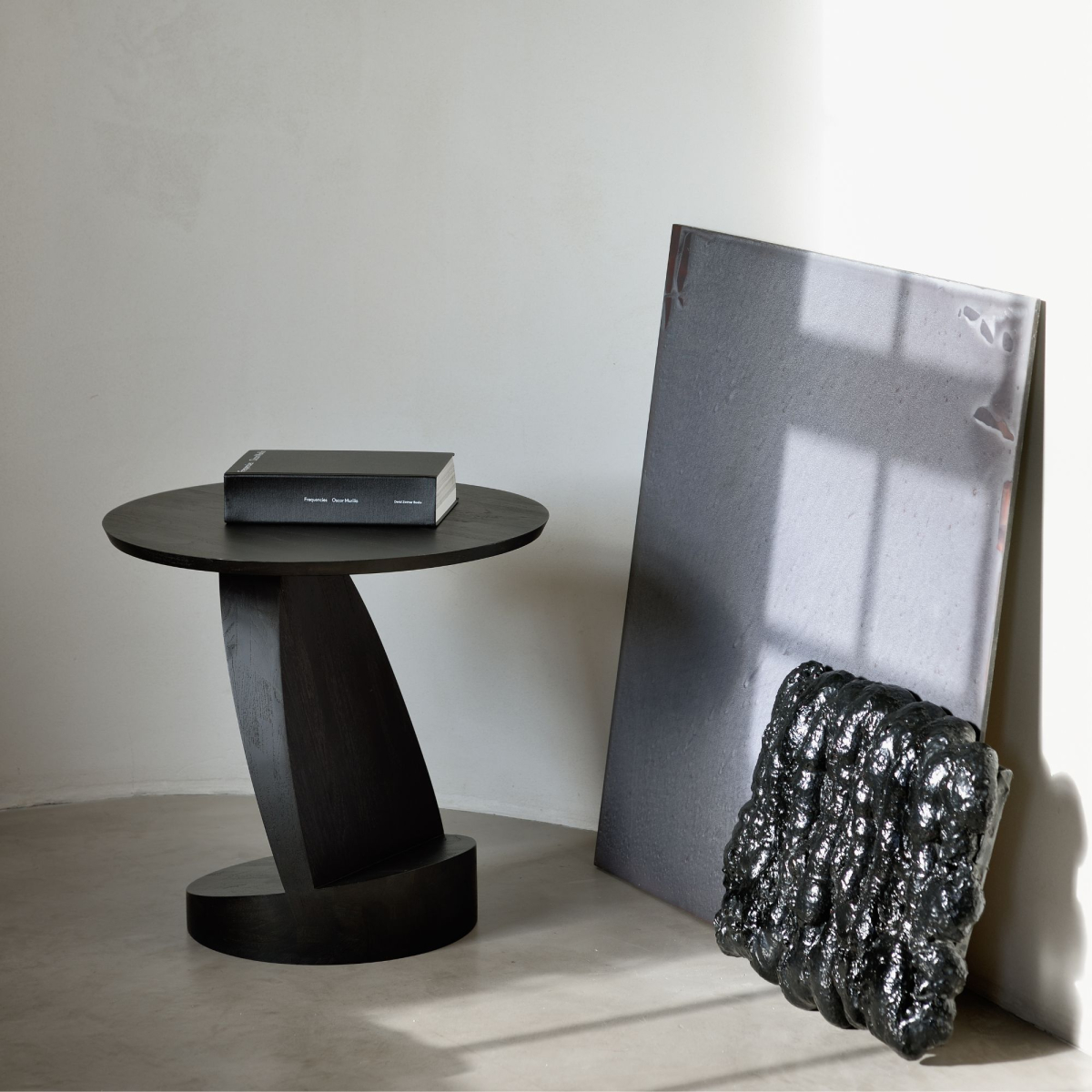 Stolik Oblic Teak black