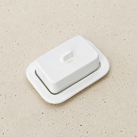 Maselniczka Barro Butter Dish Off White HAY