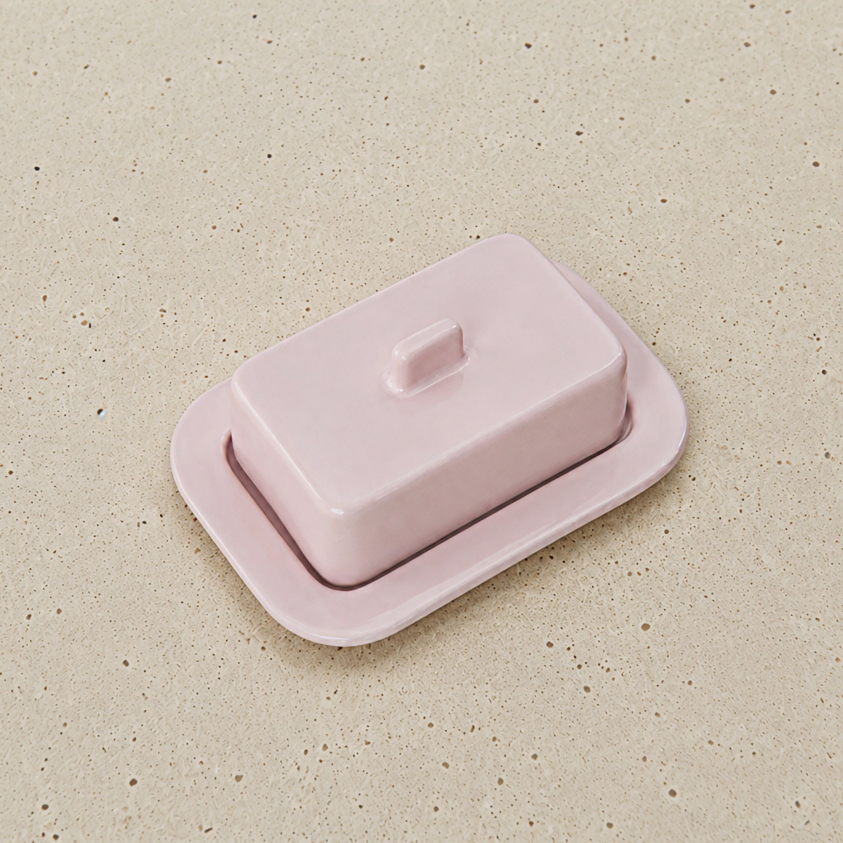 Maselniczka Barro Butter Dish Pink HAY