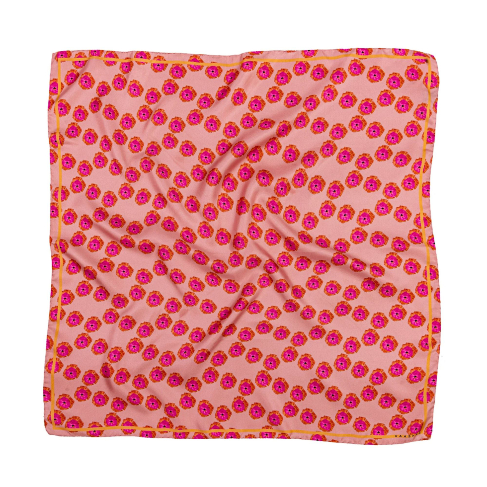 Apaszka jedwabna Peony Pink