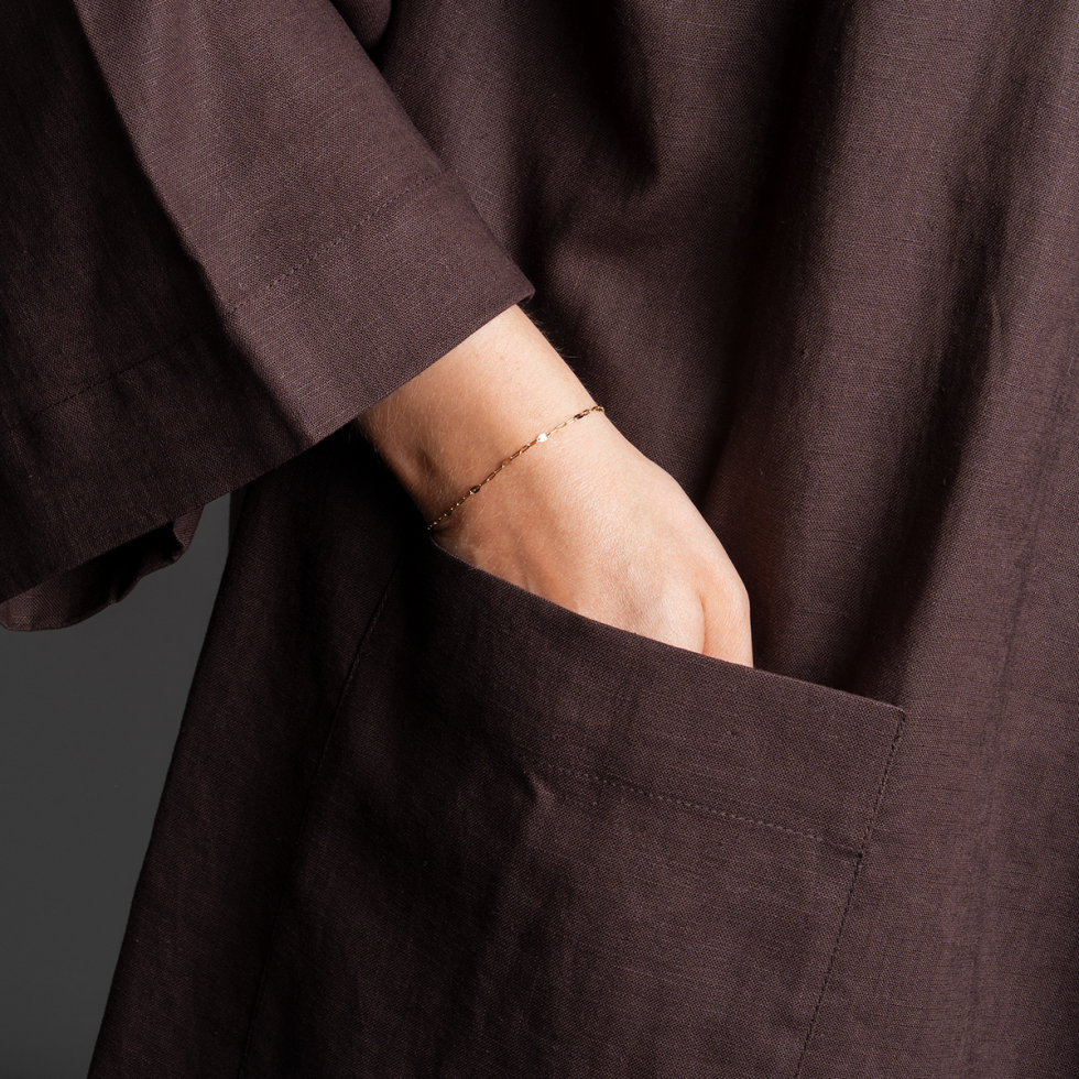 Kimono Linen Retreat Chocolate