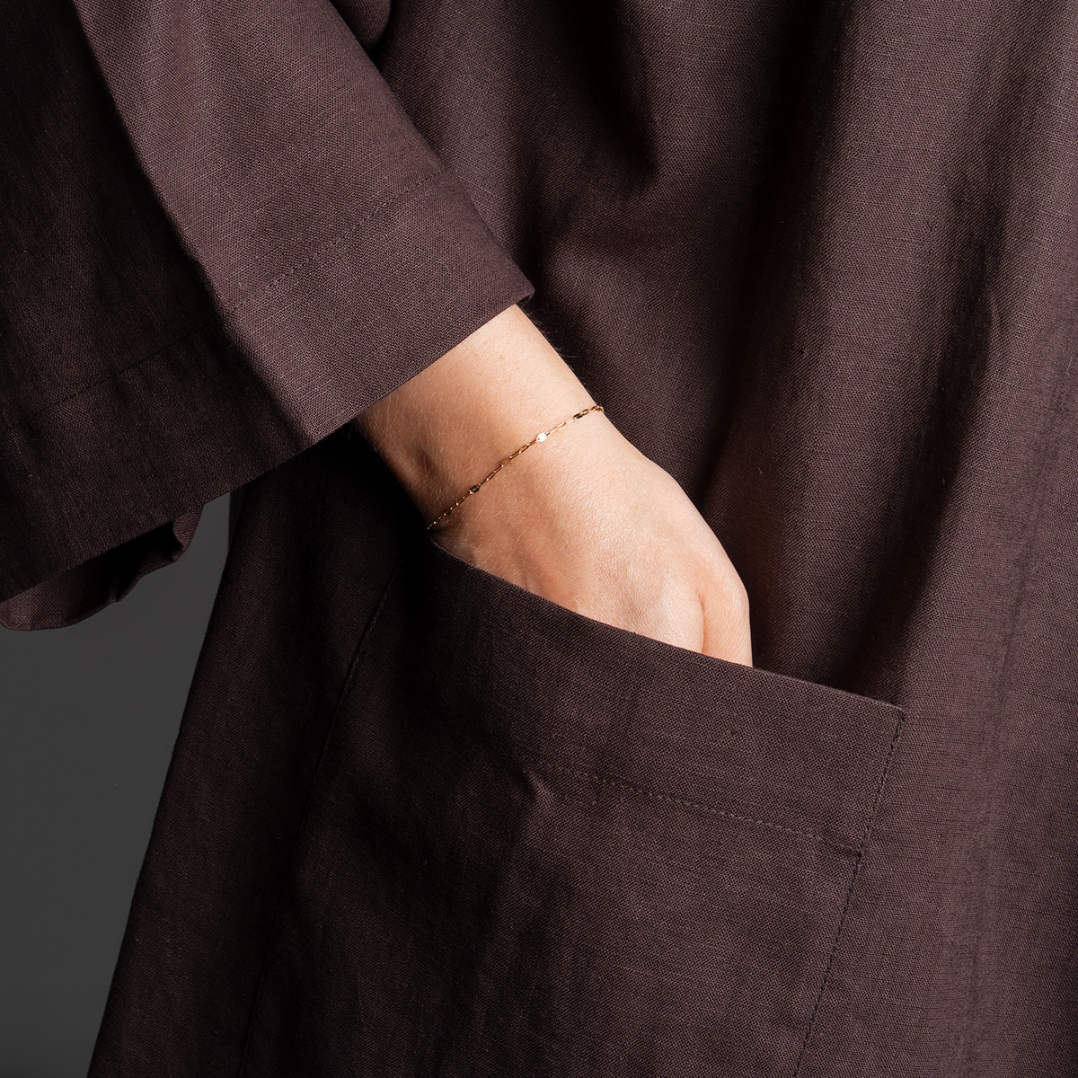 Kimono Linen Retreat Chocolate