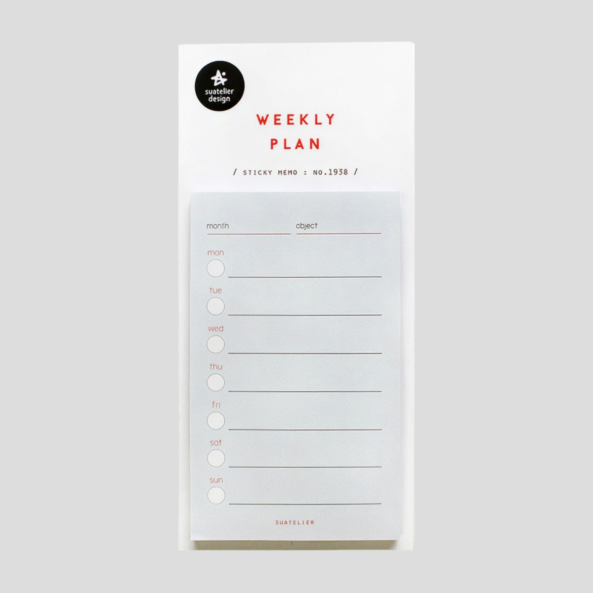 Karteczki samoprzylepne weekly plan