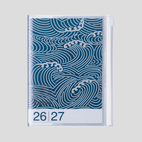 Kalendarz 2027 A6 Patterns , Wave Navy