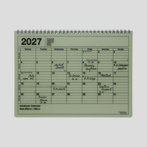 Kalendarz z notesem 2027 Khaki