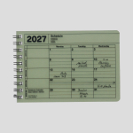 Mini kalendarz z notesem 2027 Khaki