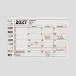 Mini kalendarz z notesem 2027 Ivory