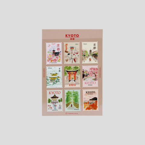 Naklejki w kształcie znaczków Kyoto