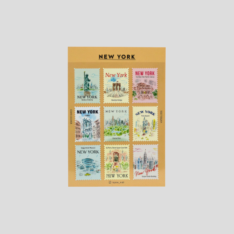 Naklejki w kształcie znaczków NYC
