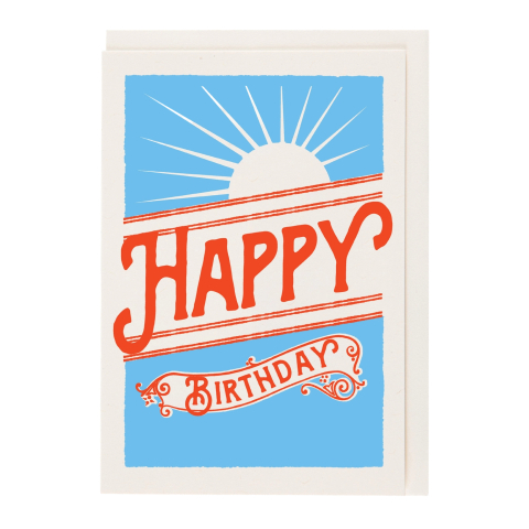 Kartka okolicznościowa Happy Birthday Sunburst