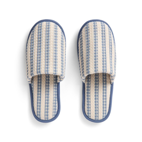 Kapcie Waffle Slippers Stripe Dusty Blue