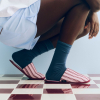 Kapcie Waffle Slippers Stripe Cool Pink
