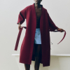 Szlafrok Waffle Bathrobe Burgundy
