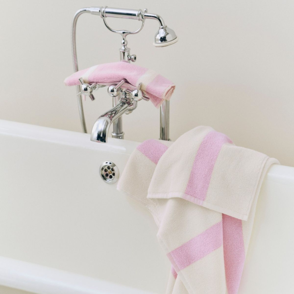 Ręczniczek Stripe Wash Cloth Cool Pink