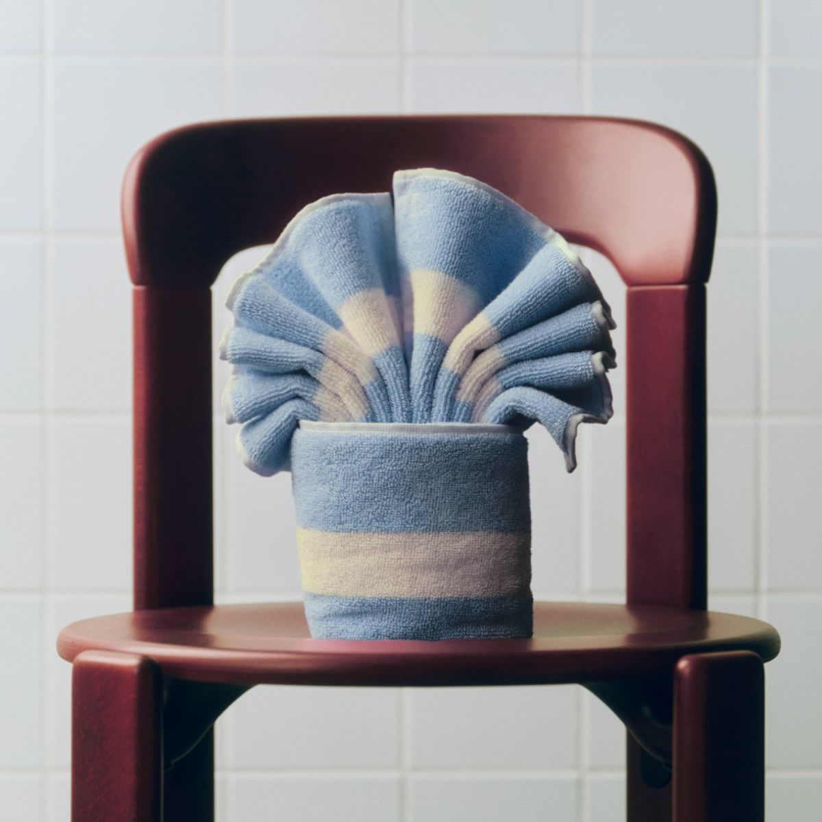 Ręcznik do rąk Stripe Hand Towel Dusty Blue