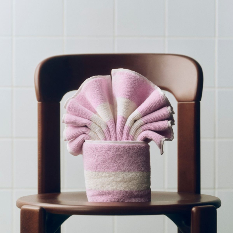Ręcznik do rąk Stripe Hand Towel Cool Pink
