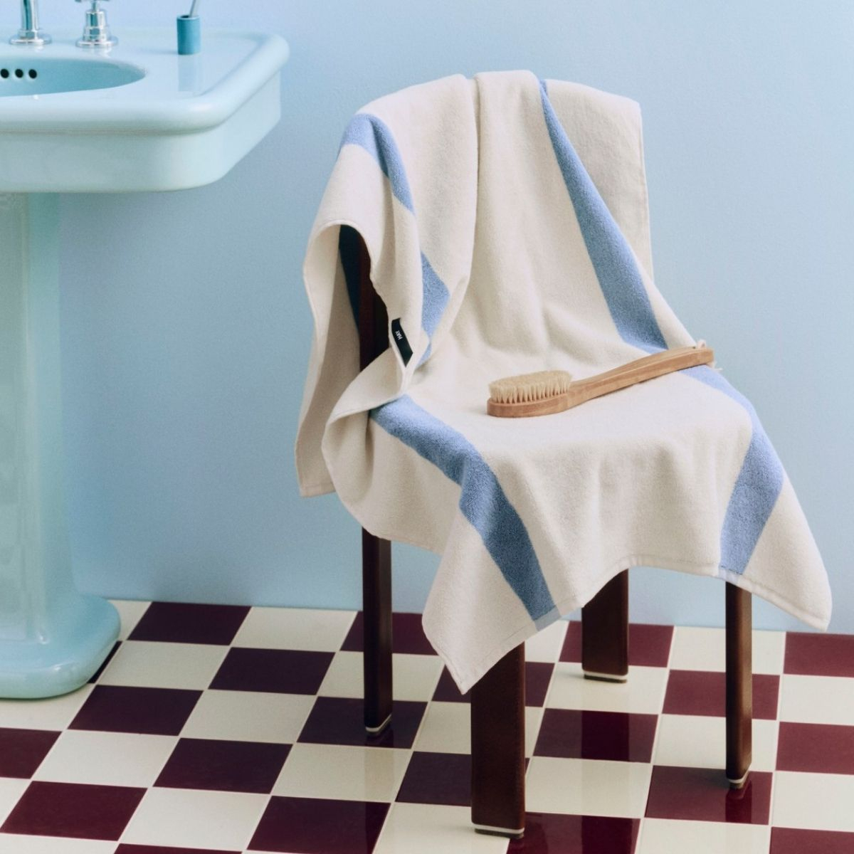 Ręcznik kąpielowy Stripe Bath Towel Dusty Blue