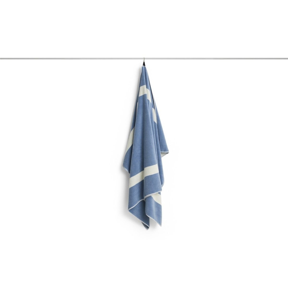 Duży ręcznik kąpielowy Stripe Bath Sheet Dusty Blue